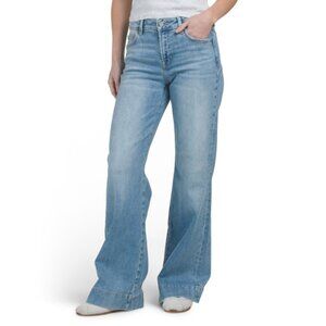 HIDDEN Light Wash Stretch Star Fashion Mid Rise Comfort Flare Jeans